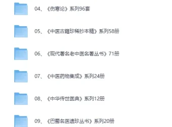 精整上千本医学类书籍大合集 中医经典与临床医案资料包