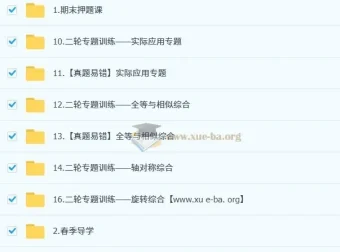 2025魏爽初三数学中考培训班 春上·苏科版·A+ 讲义视频全收录