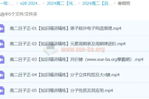 2024高中化学 吕子正 高二化学寒假班（知识精讲精练）
