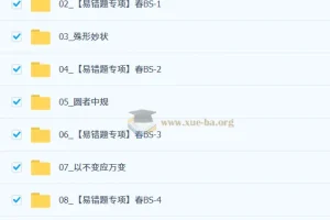 徐丝雨2026初中数学初三春上数理思维自主学习·BS（三期）课程资源