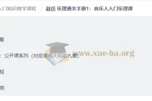 赵岳乐理入门知识教学课程：从零基础到和弦理论的系统通关课