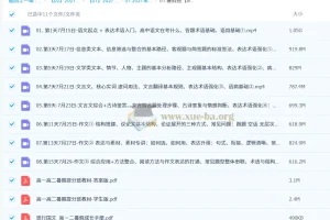 2027高中高一高二语文 国家玮一轮暑假班 讲义视频全套