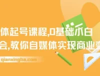 AI自媒体起号课程：0基础小白两周学会，从零实现商业变现