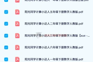 24春阳光同学计算小达人 小学数学人教版1-6年级下册