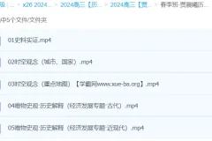 贾晨曦2024高三高考历史二轮春季班 更新中