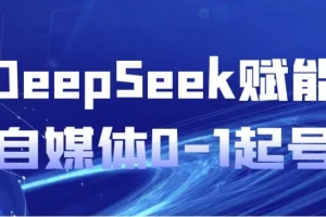 DeepSeek赋能自媒体0-1起号实战课程