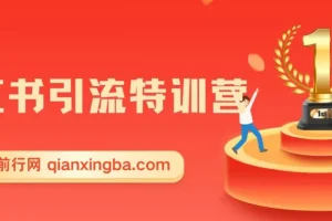 小红书引流特训营第5期：零基础玩转小红书，打造百万流量账号