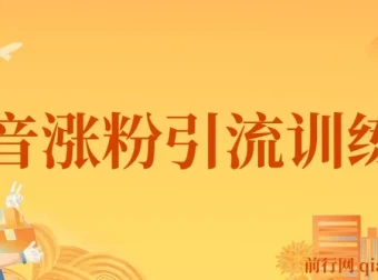 陈江雄-抖音涨粉引流训练营：从养号定位到直播变现全流程