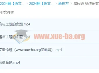 2024高三高考语文 杨洋语文寒假班 冲刺提分精讲
