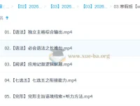 2026高二英语寒假班 王双林 语法阅读写作全题型精讲