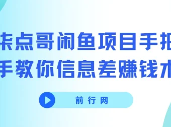 闲鱼项目实战教程 手把手教你信息差赚钱术