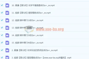 2024高二化学成功A+秋季班 课程资源更新中