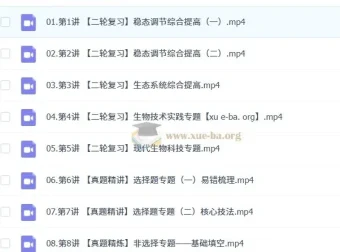 2025高三高考生物马阳洋二轮寒假班春季班课程资源