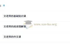 文老师《小学语文课程合集》 基础知识+阅读理解+作文 全套视频与讲义