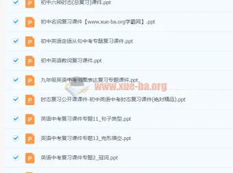 中考英语复习课件与试题合集，助力初三备考冲刺