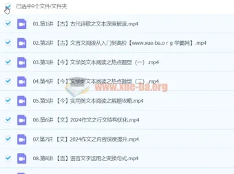 2024高三高考语文 谢欣然寒假班 全套课程