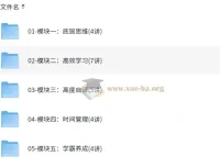 高冷冷-如何成为学习高手【教程】全24讲：底层思维到学霸养成