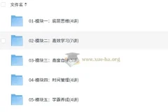 高冷冷-如何成为学习高手【教程】全24讲：底层思维到学霸养成