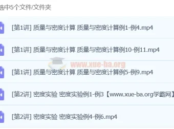 初中物理密度计算与实验精讲 轻松掌握质量密度重难点