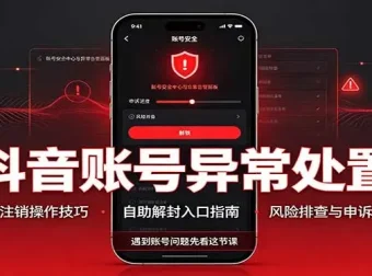 抖音账号异常处置 注销操作技巧与自助解封入口