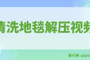 清洗地毯解压视频教程：冷门抖音短视频赛道实战（教程+素材）