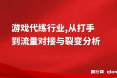 游戏代练行业深度解析：从打手到流量对接与裂变分析