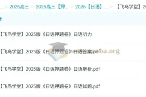 飞鸟学堂2025版日语押题卷 12套试题+听力+解析