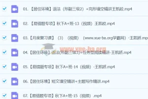 2024 A+秋季班下 初二英语培训班（王凯皎）课程资源