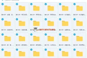 2018年新初三化学年卡（全国人教版）62讲 陈谭飞主讲