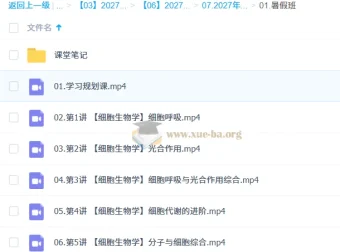2027高三高考生物 张元振暑假班 细胞生物学专题精讲