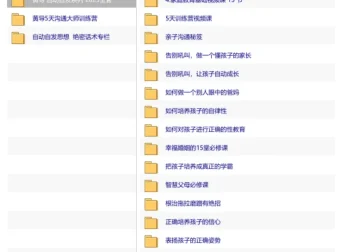 黄导家庭教育课程 自动自发系列2025全套资源