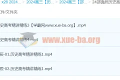 2024高三高考历史 邵逸辰高考精讲精练