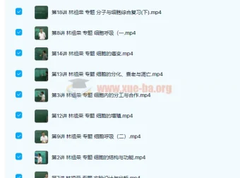 高一生物必修1必修2同步基础课程98讲合集 林祖荣张超主讲