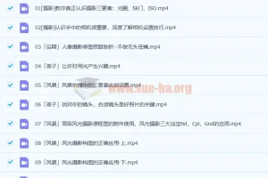 爱燕子摄影学院 从小白到大神摄影综合课（45讲完结）