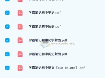 2023-2024初中全科学霸笔记PDF合集
