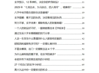 2025玄学预警指南：年度运势、趋势洞察与避坑全解析 [PDF]