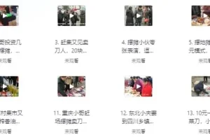 小本创业商机项目推荐：51个地摊实战案例视频合集