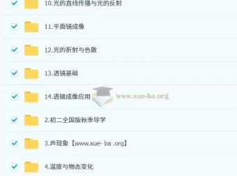 杨萌 初二物理科学思维培训班（秋上·全国版·S）课程资源