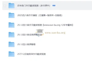 2025大学英语四六级押题预测包 名师押题卷+作文翻译预测+模拟卷汇总