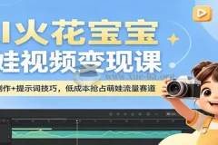AI火花宝宝萌娃视频变现课 零基础AI视频制作与提示词技巧实战