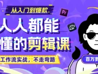 B站收费课程《人人都能听懂的剪辑课》百万剪辑师实战教学 无水印版