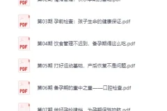 35节孕期必修课PDF合集：从备孕到新生儿养育的全程指南