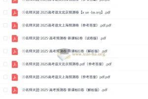 名师天团2025高三高考语文预测卷（含新课标I/II卷及京津沪版）