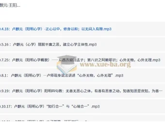 卢麒元·王阳明心学课程：从正心修身到知行合一的完整研习脉络