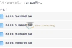 2026年高级统计师备考课程 高级统计实务VIP全套班