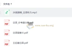 2026王后雄高考预测卷 日语科目 含听力MP3与答题卡