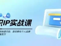知识IP创业实操课：从0到1孵化个人品牌，实现价值跃升