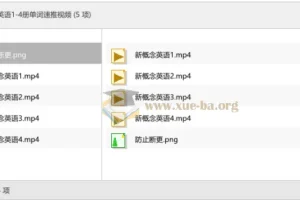 新概念英语1-4册单词速推视频 四册全套词汇速记