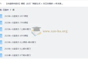 小蓝初中语文课程合集 阅读公式+文言文精讲+作文模板 六升七到中考复习全程覆盖