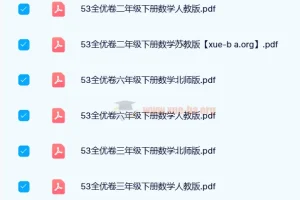 2024春 53全优卷小学语数英1-6年级下册（人教版/北师版/苏教版）